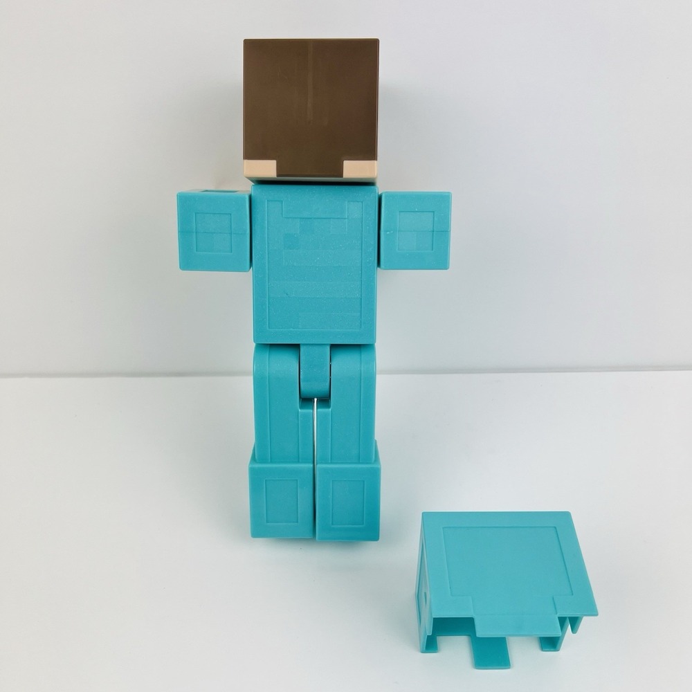Big Minecraft‎ Steve  8.5 - 9" Action Figure Toy  Mattel Figurine Posable Blue - Picture 3 of 8